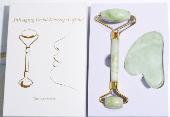 Petal Ritual Duo — Jade Roller & Gua Sha Set